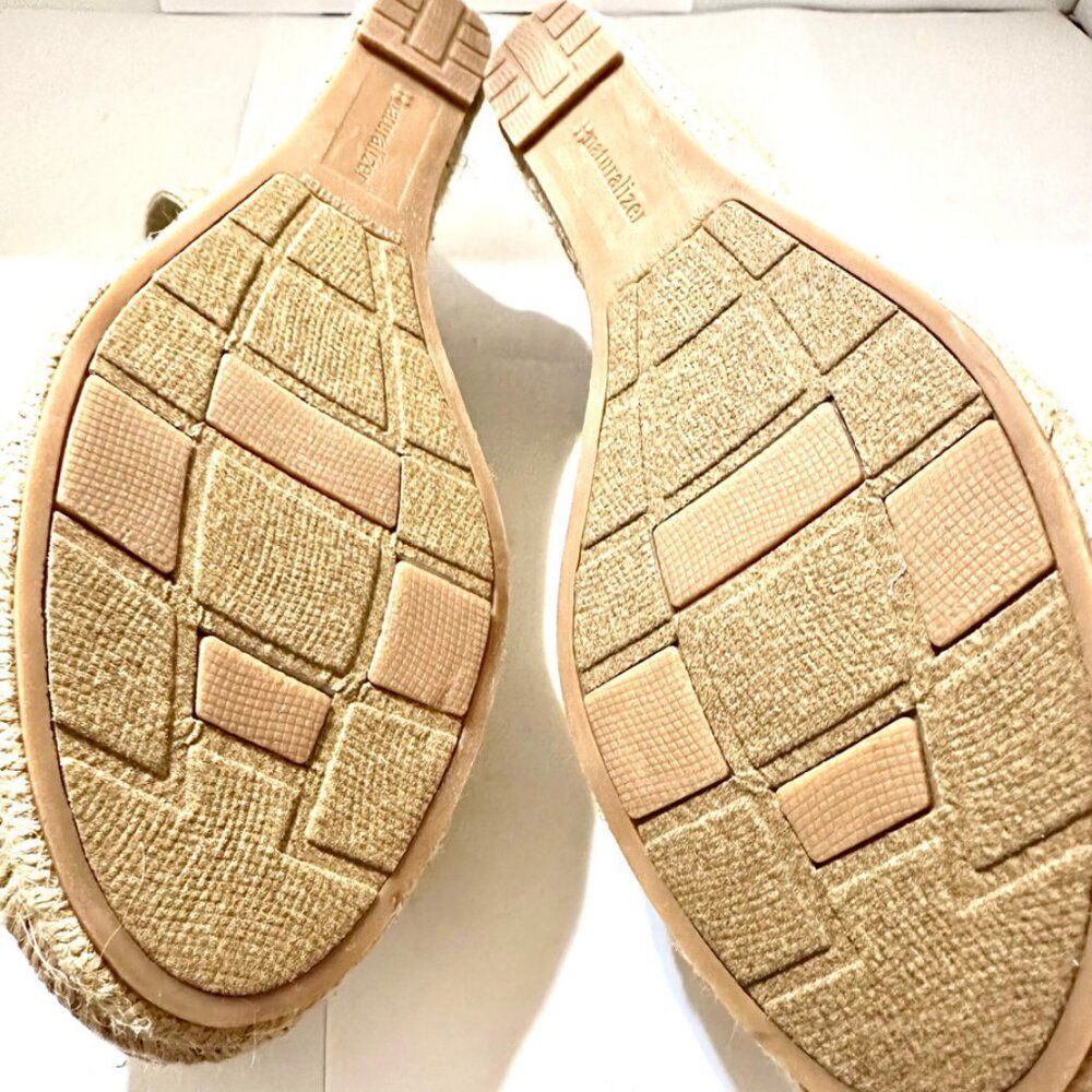 Naturalizer Bina Slingback Espadrille Beige Canvas Wedge Sandals Women's Sz 8 M - Picture 6 of 9